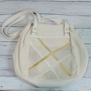 Hato Hasi Cream and Gold Bag